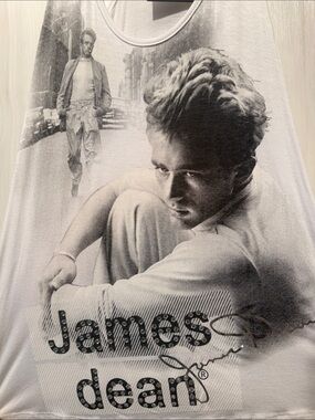 Graphic James Dean White Photo Print Tank Top